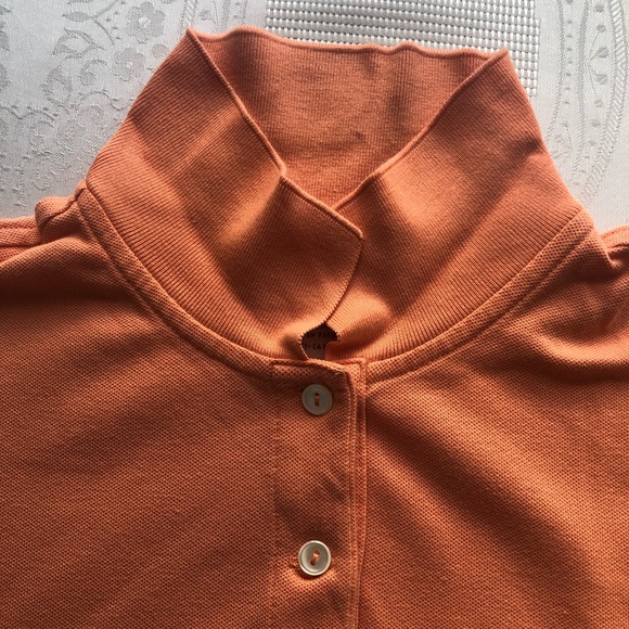 Lacoste Kids Girls Size 38(XS-S) Peach Polo Shirt Small Logo Short Sleeves Top - Picture 16 of 16